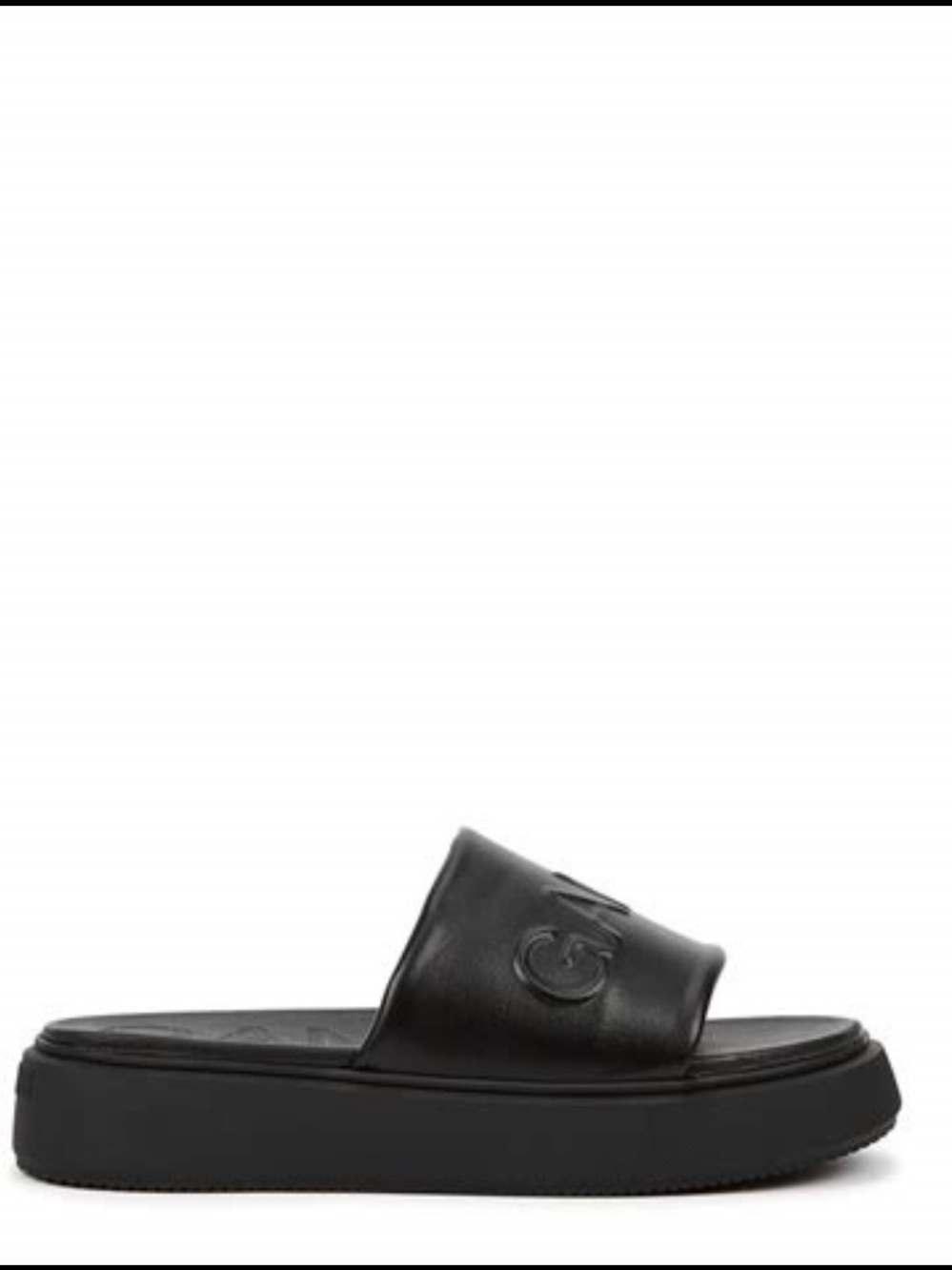 Ganni Logo-embossed Vegan Leather Platform Sandal New 39